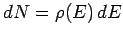 $dN = \rho(E) dE$