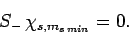 \begin{displaymath}
S_- \chi_{s,m_{s min}}= 0.
\end{displaymath}