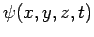 $\psi(x,y,z,t)$