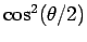 $\cos^2(\theta/2)$