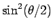 $\sin^2(\theta/2)$