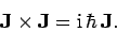 \begin{displaymath}
{\bf J}\times{\bf J} = {\rm i} \hbar {\bf J}.
\end{displaymath}