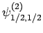 $\displaystyle \psi^{(2)}_{1/2,1/2}$