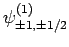 $\displaystyle \psi^{(1)}_{\pm 1,\pm 1/2}$