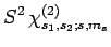 $\displaystyle S^{2}  \chi_{s_1,s_2;s,m_s}^{(2)}$