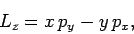 \begin{displaymath}
L_z = x p_y - y p_x,
\end{displaymath}