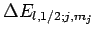 $\displaystyle \Delta E_{l,1/2;j,m_j}$