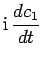 $\displaystyle {\rm i} \frac{dc_1}{dt}$