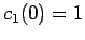 $c_1(0)=1$