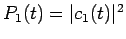 $P_1(t)=\vert c_1(t)\vert^2$