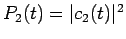 $P_2(t)= \vert c_2(t)\vert^2$