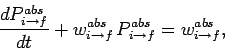 \begin{displaymath}
\frac{dP_{i\rightarrow f}^{abs}}{dt} + w_{i\rightarrow f}^{abs} P_{i\rightarrow f}^{abs} = w_{i\rightarrow f}^{abs},
\end{displaymath}