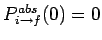 $P_{i\rightarrow f}^{abs}(0)=0$