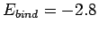 $E_{bind}=-2.8$