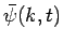 $\displaystyle \bar{\psi}(k,t)$